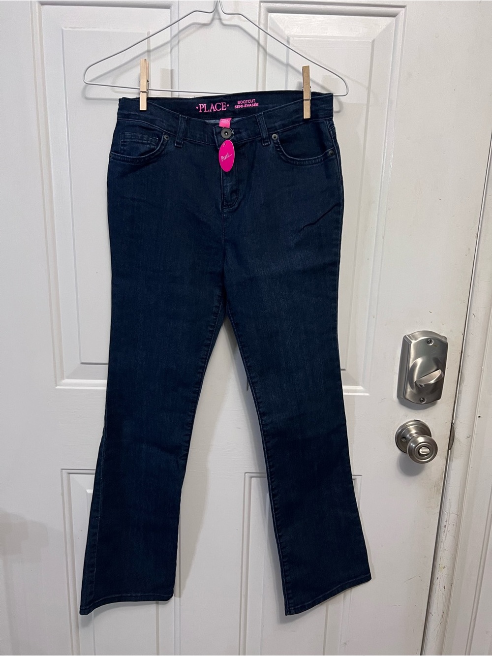 PLACE Girls Size 14 Bootcut Jeans Dark Wash Stretch Denim NWT